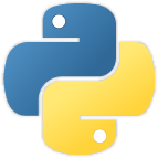 Logo da linguagem de programação Python.